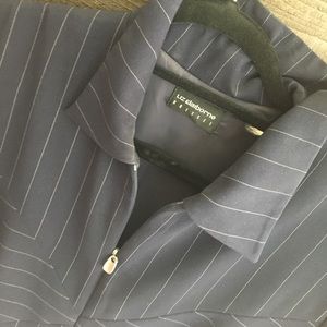 Liz Claiborne 14 pinstripe zipper dress